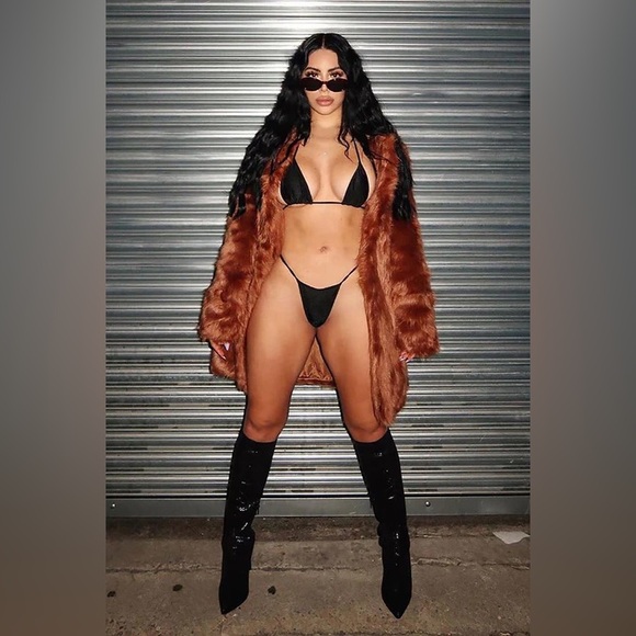 Franchesca Fur Jacket - Brown - Picture 4 of 12